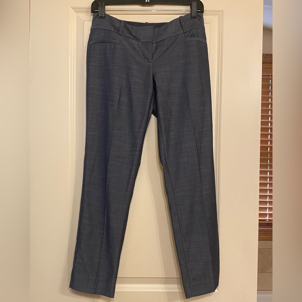 The Limited tapered cropped chambray crosshatch pants Sz 2